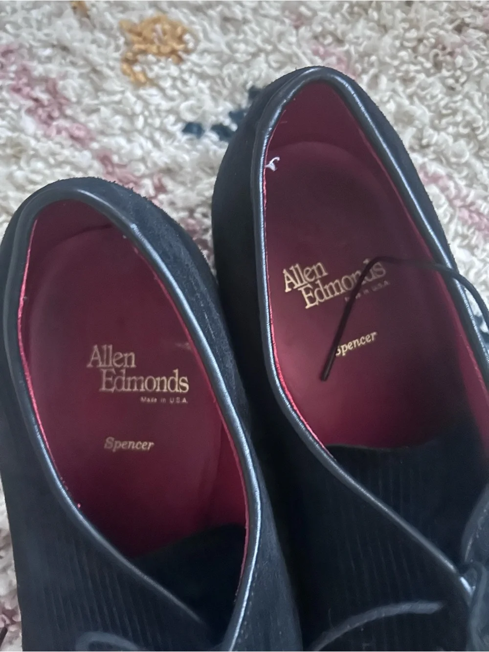 Allen Edmonds black Suede Spencer Shoe 12